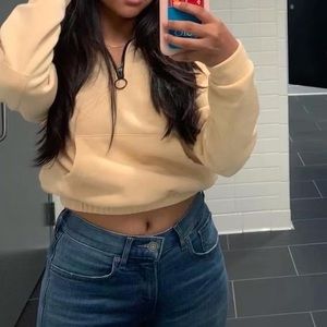 Cute Yellow Crop Sweater